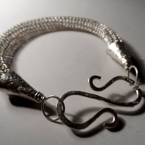 Fine Silver Viking Knit Bracelet Polished Traditional Genuine .999 Fine Silver Vikings Ragnar Odin Thor Floki image 1