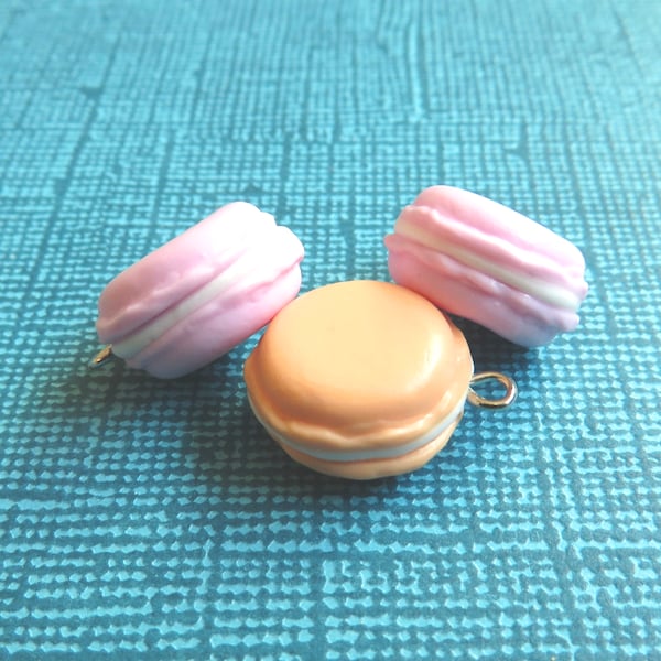 Mini Macarons Polymère Clay Stitchmarker et Progresskeeper