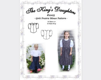 Pattern #1005 - Girls Blouse Pack - Sewing Pattern by The King's Daughters