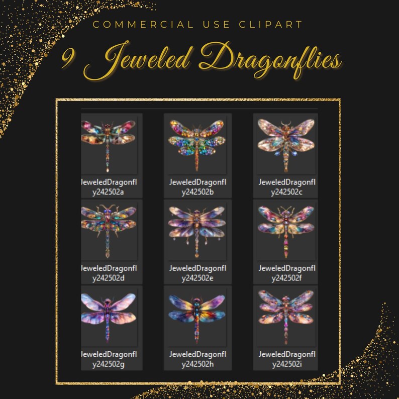 Jeweled Dragonfly Clip Art | Dragonfly Clipart | Jewel | Dragonflies ...
