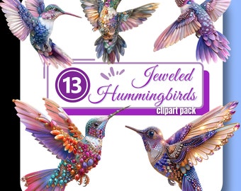 Kolibri Clipart PNG, Vogel Clip Art, digitaler Download, kommerzielle Nutzung, Pastell Juwelenvogel png Magische Grafiken für Schöpfer und Handwerker