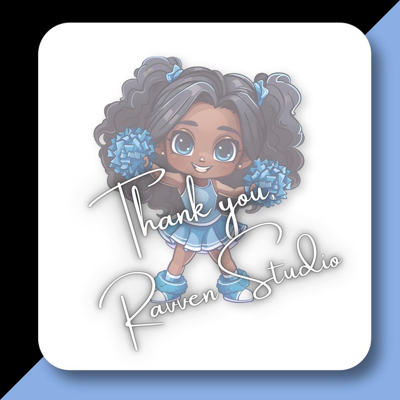 Chibi CHEERLEADER Clipart Set D PNG, Girl Cheer, Digital Download for ...
