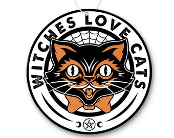 Witches Love Cats Halloween Witch Wiccan Wicca Air Freshener