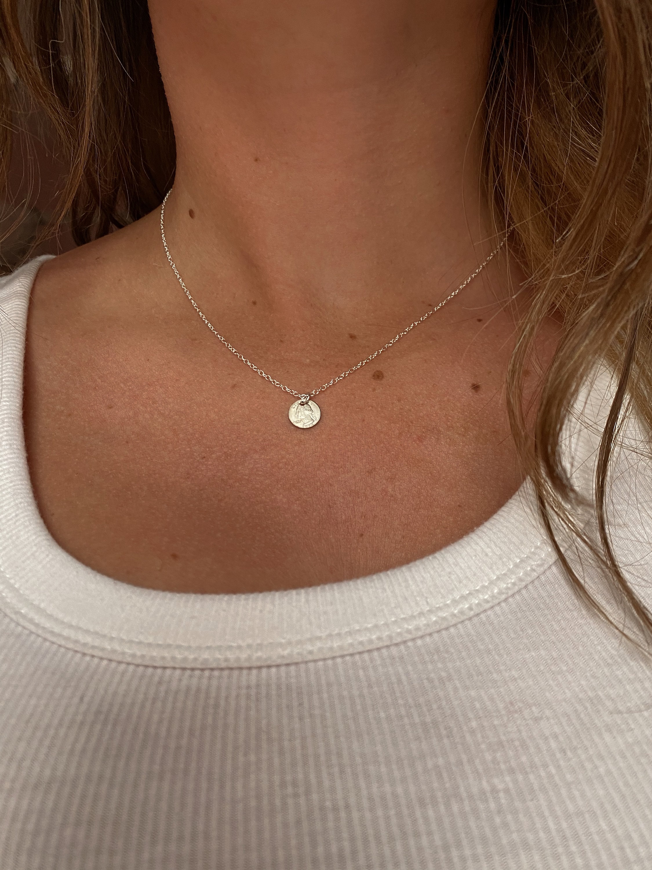 Mini Quarter Necklace - Etsy Mini Quarter Necklace - Etsy
