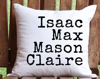 Personalized Family Name Pillow| Customized Family Name Pillow| Grandchildren Name Pillow| Mother's Day Gift| Personalized Gift For Mom