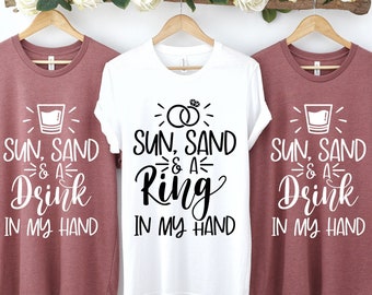 Beach Bachelorette Party Shirts: Sun, Sand, Ring or Drink