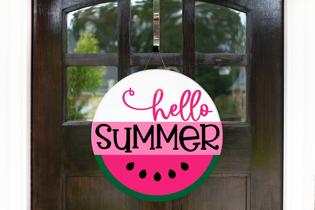 Hello Summer Door Sign Gnome Hanger Wooden Reversible Welcome Wreath Front Door Decorations Double Sided Independence Day Sign For Summer Holiday Farmhouse Home
