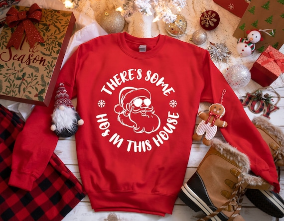 Christmas Hoodie Hos In This House Christmas Sweater There's
