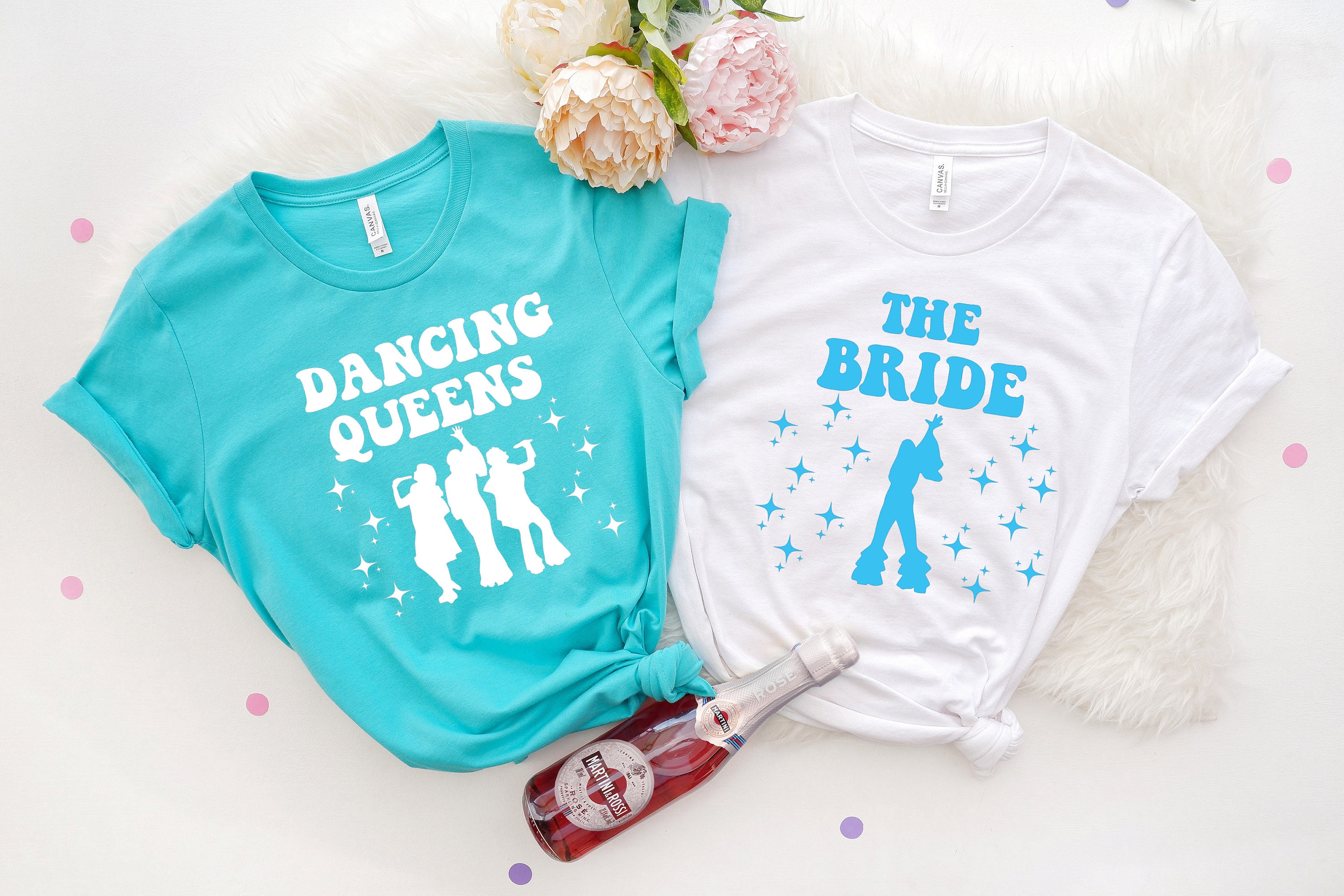 Bride Dancing Queens Shirt| Mamma Mia Bacherolette Shirts| Disco Bachelorette Shirts| Bridesmaid Shirts| Hen Party Tee| Bridal Party Shirts