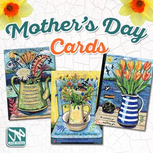 Fête des mères, Ensemble de cartes de vœux de fleurs de printemps, Carte-cadeau, fleurs, cruche, printemps, bible, bénédiction, moments heureux,