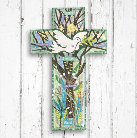 Dove Cross Wooden Wall Art - Wooden Wall Hanging Crosses Dove Cross Wooden Wall Art - Wooden Wall Hanging Crosses