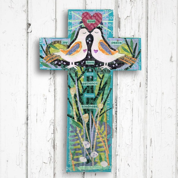 Love Dove Prayer Cross,Wooden Wall Cross,Christian Wall Art,Christian Home Decore,  Hanging Cross, Home warming Gift,Wood Cross Wall Hanging