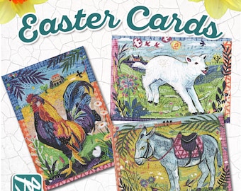 Easter Gift Card Set: Rooster, Lamb, Donkey - Christian Greeting Cards