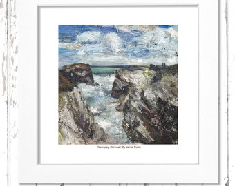 Newquay, Cornwall, Signed Print.