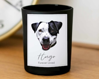 Custom Pet Photo Memorial Candle: Personalized Dog Remembrance Gift