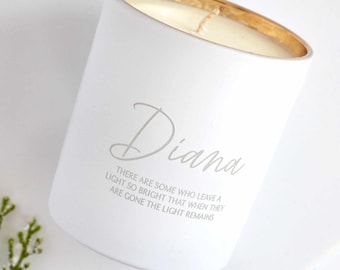 Custom Engraved Memorial Candle: Sympathy Gift, Loss of Loved One