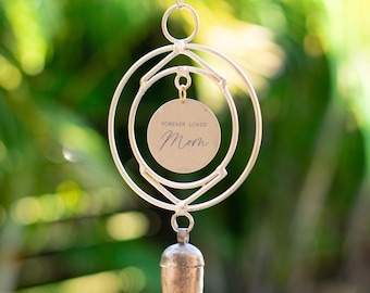 Personalized Memorial Wind Chime: Handcrafted Copper Bells, Sympathy Gift