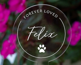 Personalized Pet Memorial Garden Stake: Acrylic Dog Loss Sympathy Gift