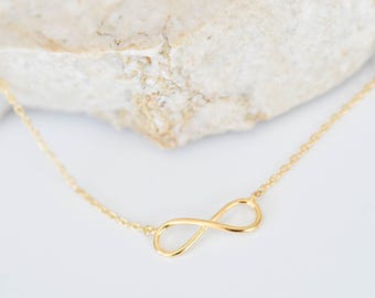 Infinity Necklace: Sterling Silver Memorial Jewelry - Sympathy Gift