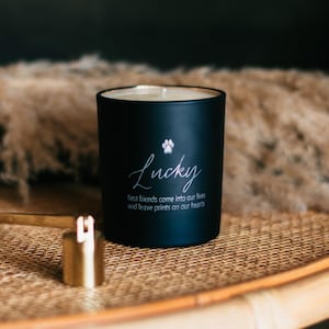Custom Engraved Pet Memorial Candle | Memorial Dog Candle | Cat Remembrance Candle