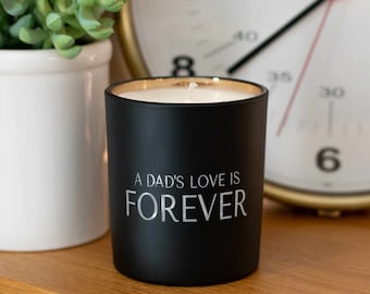 Dad Memorial Candle: Volcano Scented Soy Wax Sympathy Gift