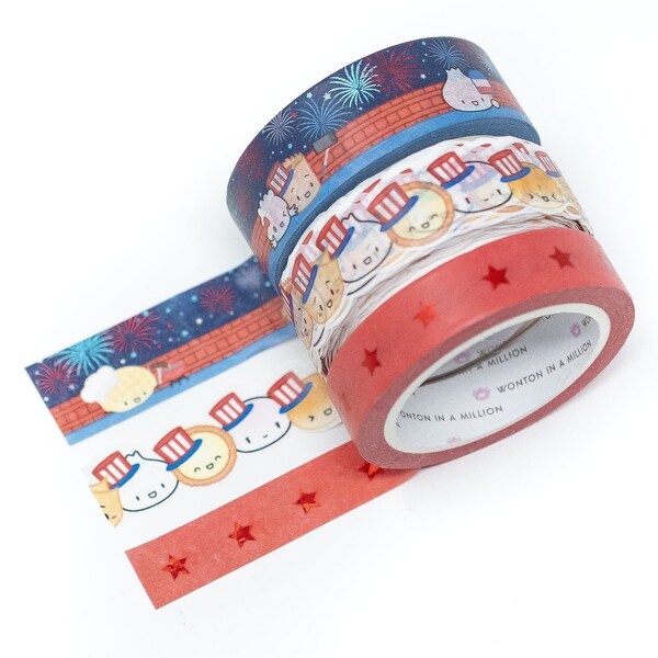 WW258 | July 4th Washi Collection (Set of 3) [Washi Tape, Decorative Tape, Washi] // W-WW258