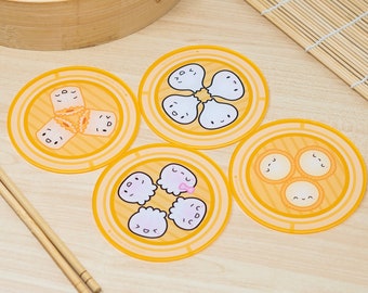 MISC042 | Acrylic Dimsum Steamer Coasters (Set of 4) [Acrylic Coaster] // U-MISC042