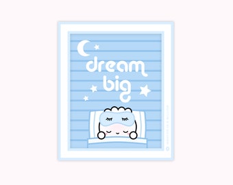 L276 | Soy Milk Dream Big Bulletin Board Vinyl Sticker Laptop Sticker [Vinyl Stickers, Diecut Stickers] // V-L276