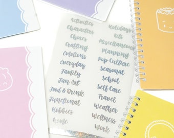 HS057 | Sticker Album Label Holo Transparent Stickers [Dekorative Transparente Aufkleber] // S-HS057