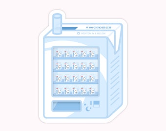 L275 | Soy Milk Vending Machine Vinyl Sticker Laptop Sticker [Vinyl Stickers, Diecut Stickers] // V-L275