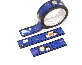 W491 | Halloween Films - Scary Movie Night Washi (15mm) [Washi Tape, Decorative Tape, Washi] // W-W491