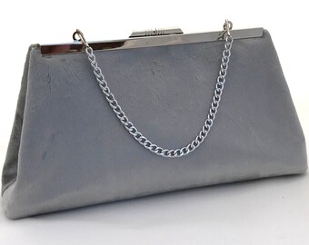 gray evening purse
