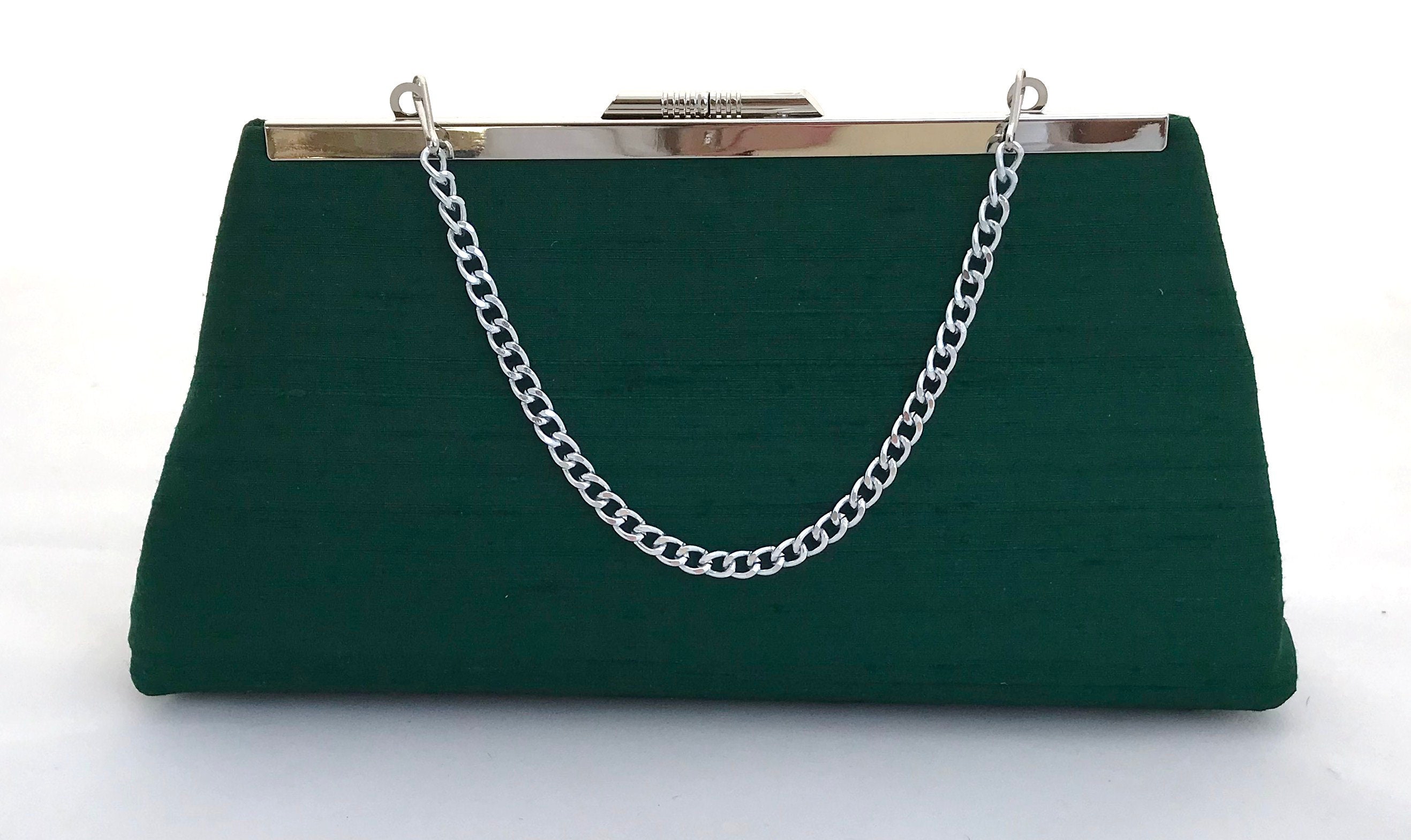 emerald green evening bag