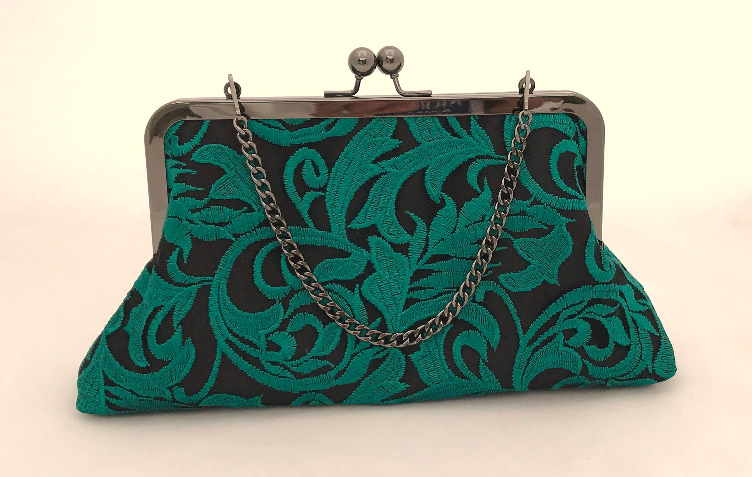 Emerald Green Lace Purse Green Clutch Emerald Green Etsy