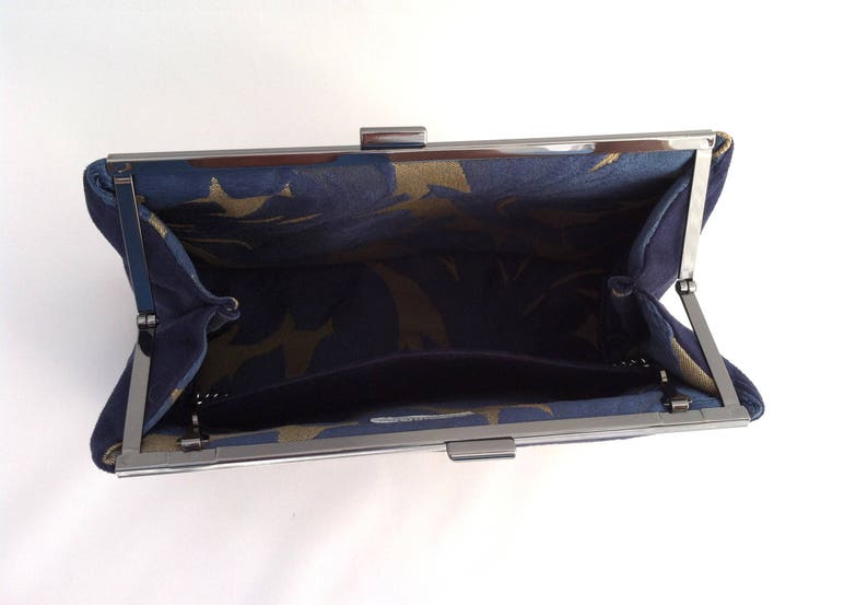 Navy Blue Suede Handbag ~ Navy Purse