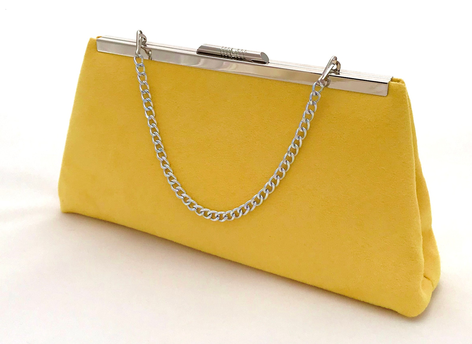 Yellow Velvet Clutch Purse Yellow Travel Purse Etsy