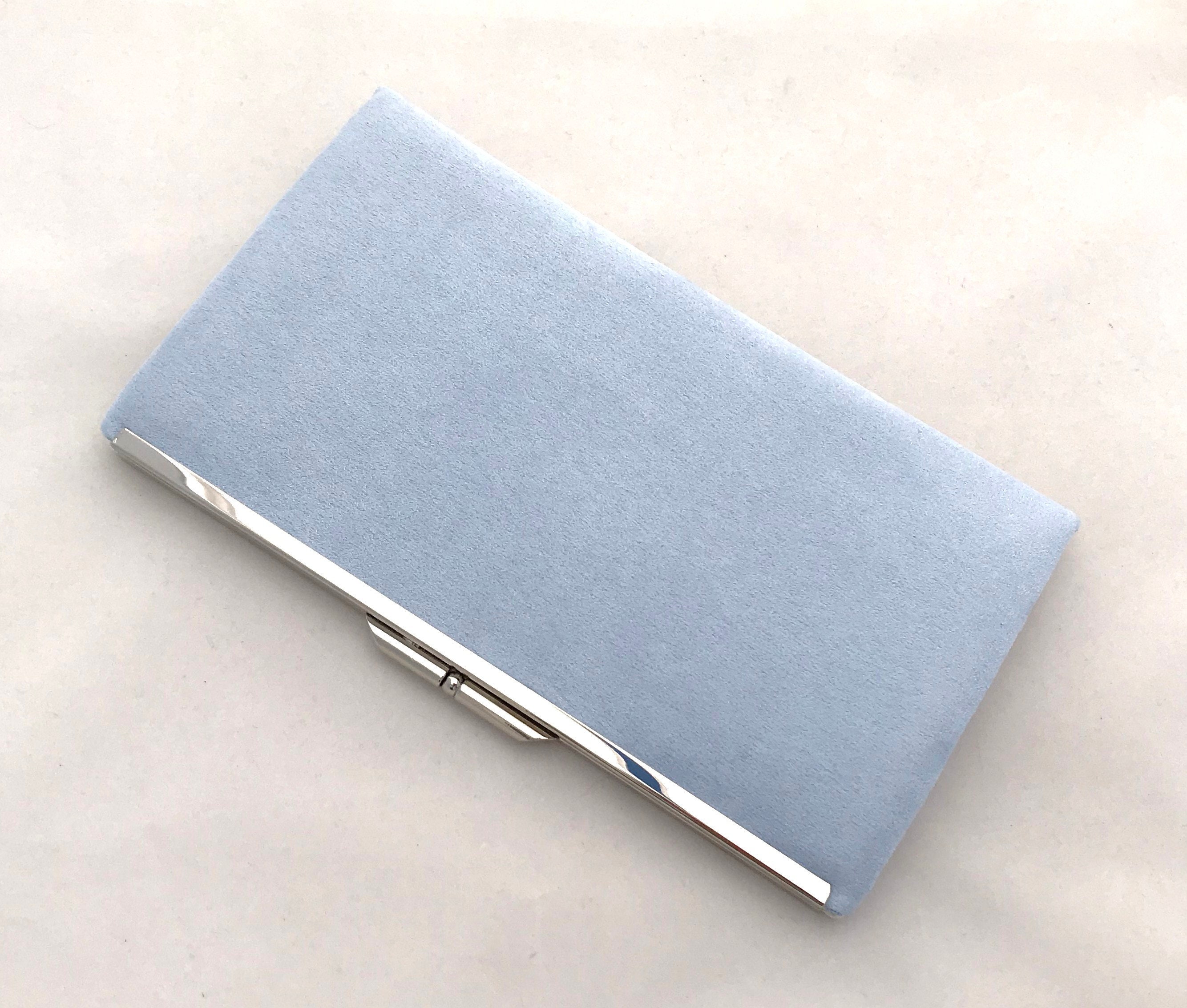 Light Blue Suede Evening Clutch Purse Blue Suede Handbag Etsy