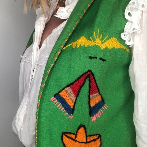 Gilet mexicain brodé