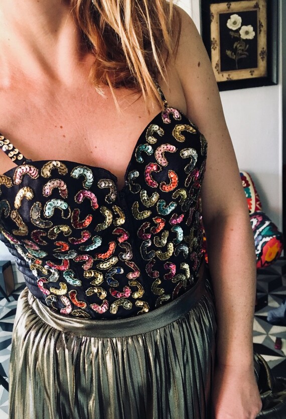 Vintage sequined bustier