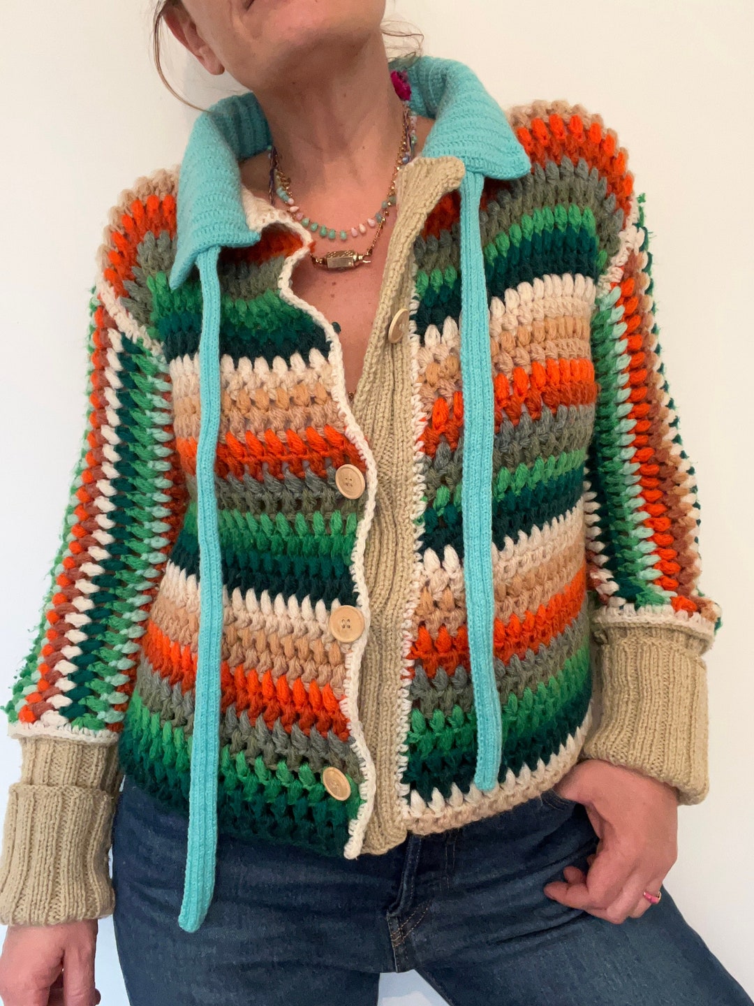 Modèle de veste carrée grand-mère au crochet, téléchargement
