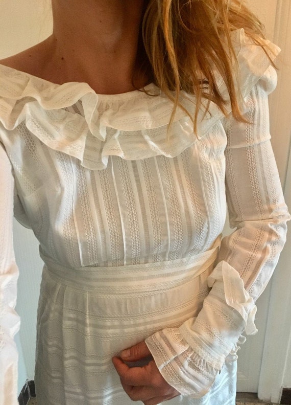 Vintage boho white dress