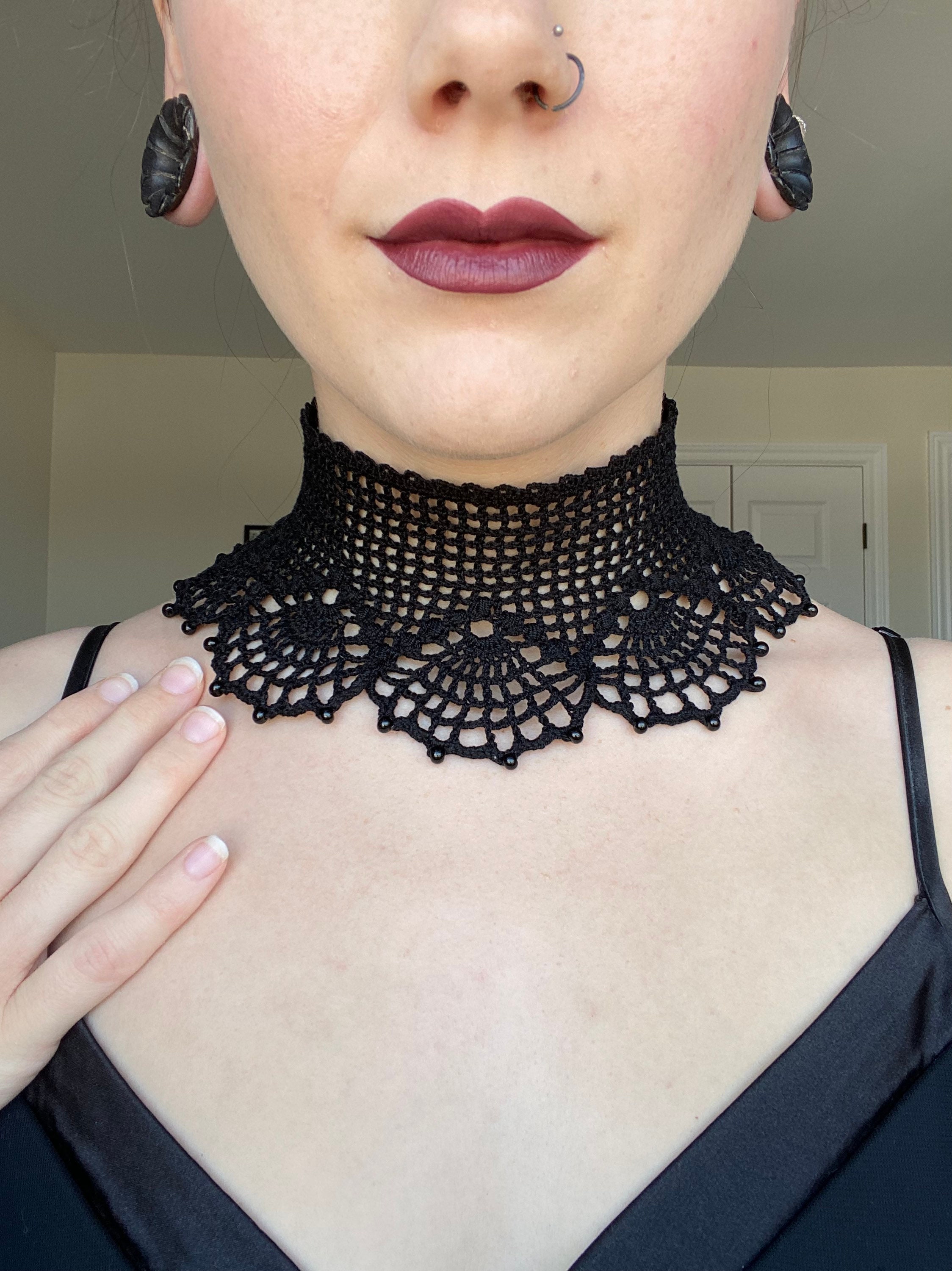 ORGUE Choker frill knit【Black】