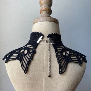 Black Lace Gothic Crochet Choker With Skulls and Beads | Crochet ...