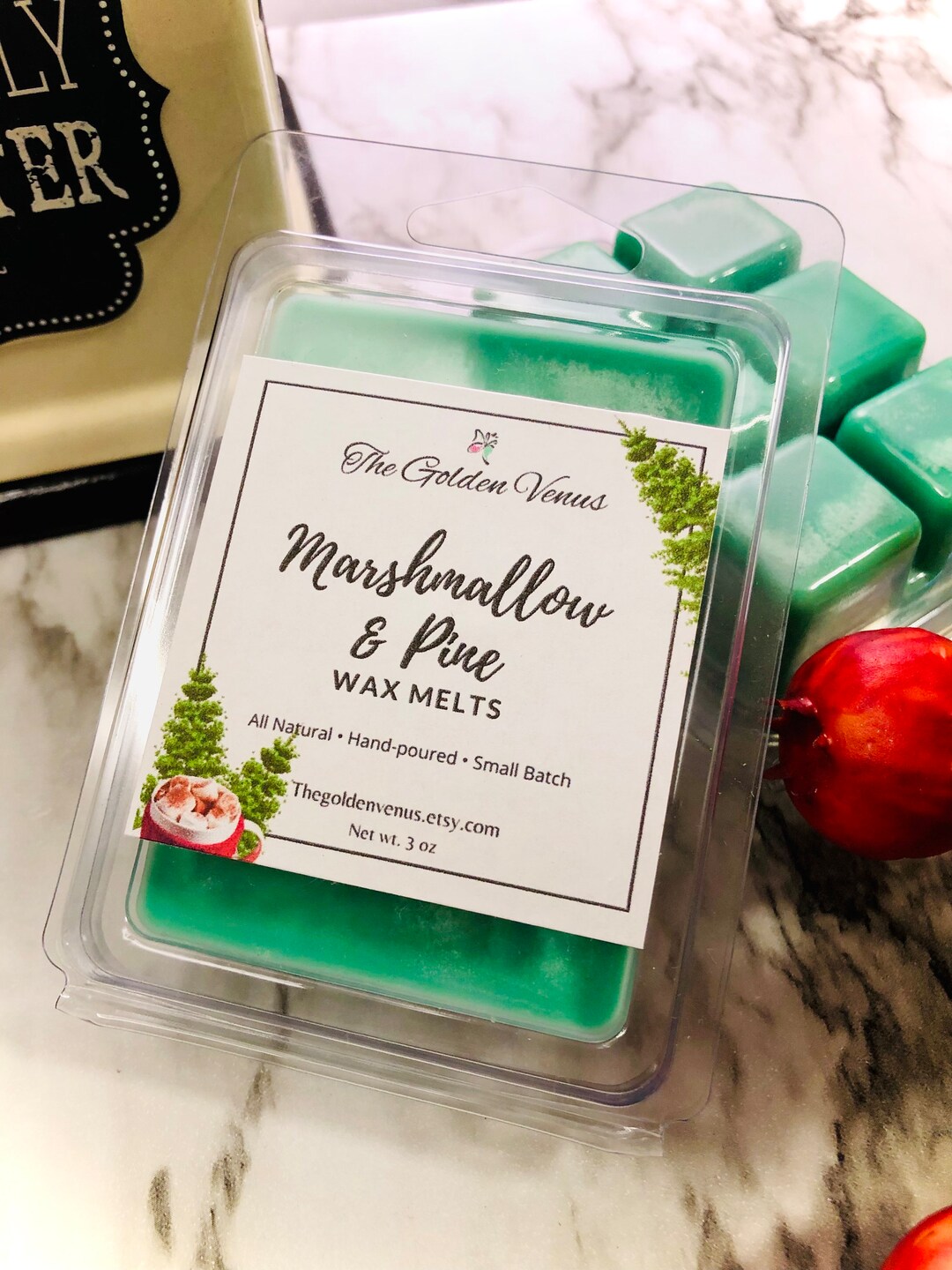 Marshmallow Pine Wax Melts / Scented Wax Melts / Long Lasting Etsy