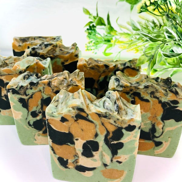 Matcha Green Tea Soap / Clay Soap Bar / Goat Milk Soap / Artisan Herbal Handmade Bar Soap / Moisturizing Soap / Green Soap