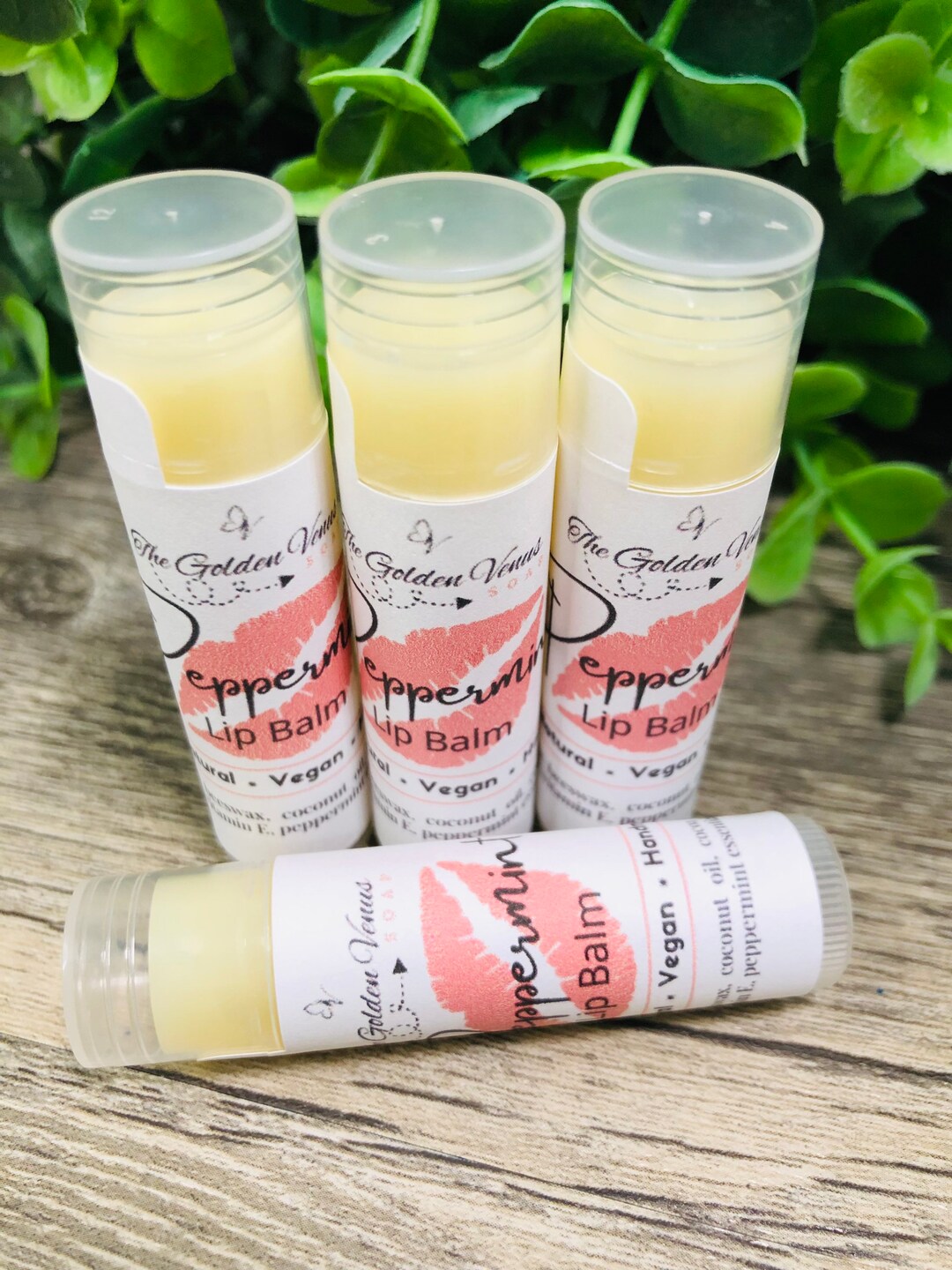 Natural Lip Balm Bundle, 4 Set Bundle, Chapstick Bulk, Flavored Lip