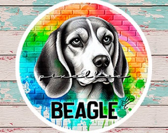 Beagle • Animal Lover • Cute Dog Vinyl Sticker Decal