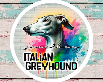 Italian Greyhound • Animal Lover • Cute Iggy Vinyl Sticker Decal