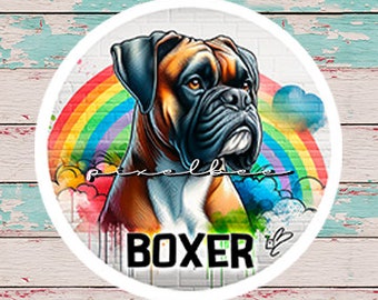 Boxer Hund • Tierliebhaber • Süßer Hund Vinyl Aufkleber Aufkleber