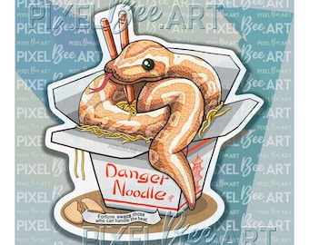 Banana Morph Ball Python Sticker, Royal Python, Danger Noodle, Snake Lover, Reptiles, Exotic Pets, Kawaii Gift